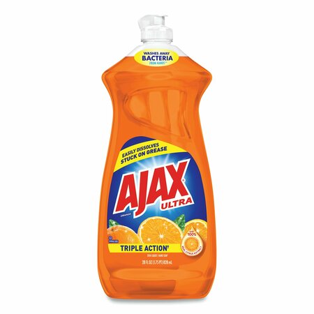 AJAX Dish Detergent, Liquid, Orange Scent, 28 oz Bottle, PK9 44678